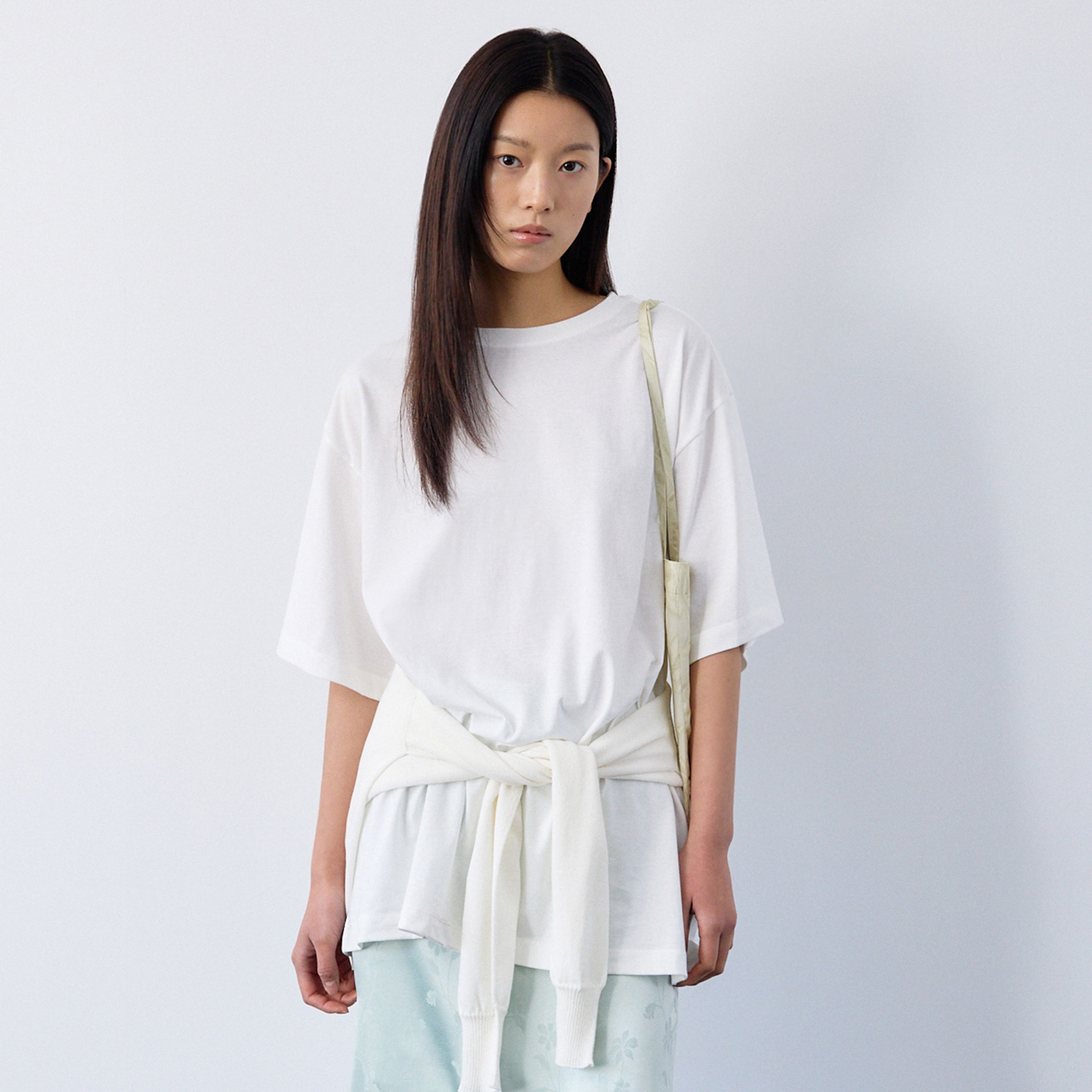 springcrocus Cotton Loose T-Shirt-White