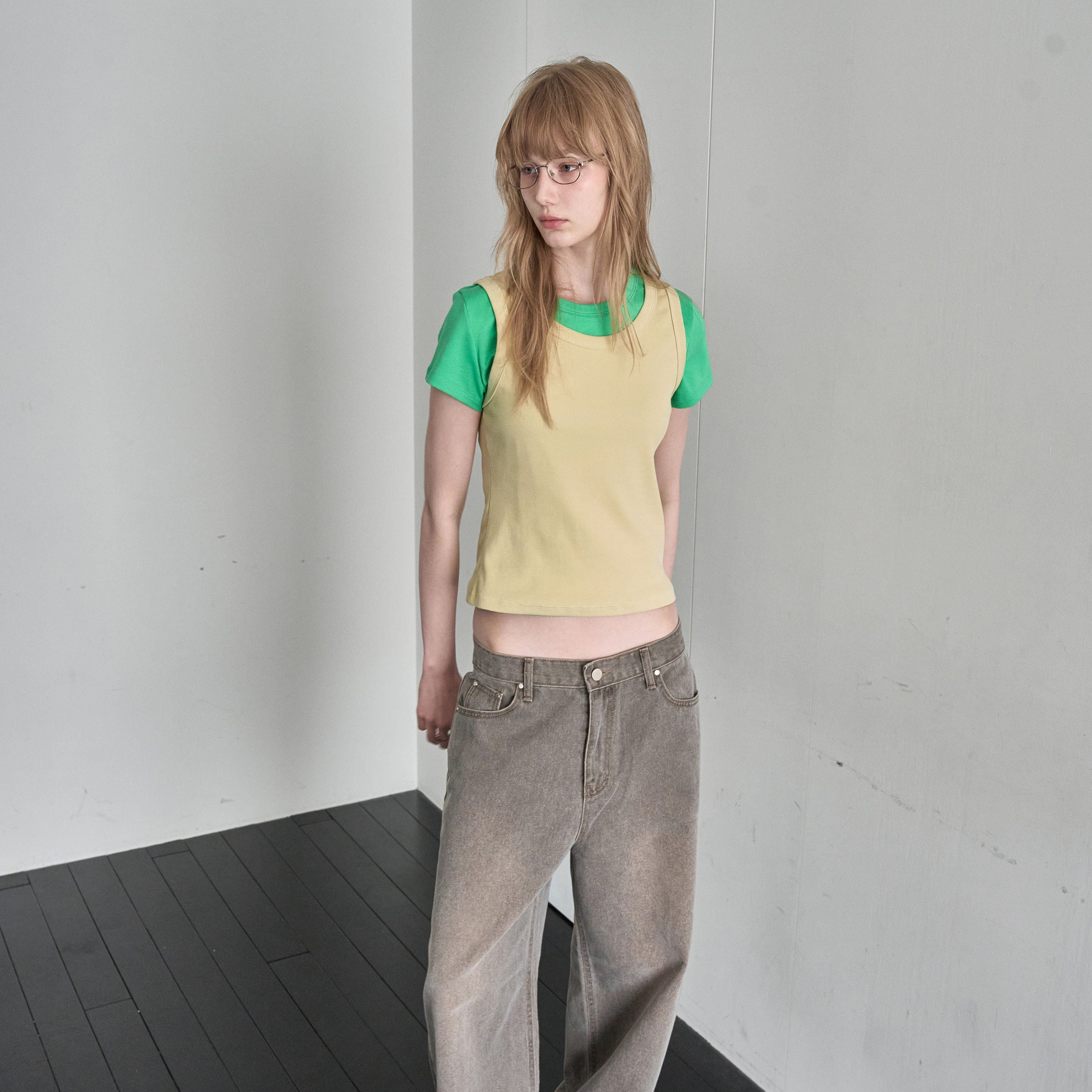 FOREU [29CM Exclusive] (4th) Slim Round Sleeveless (Lemon)