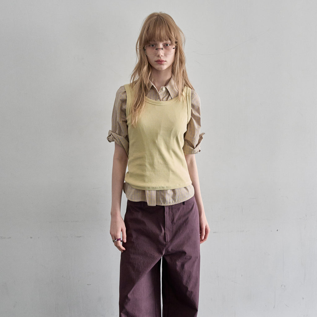 FOREU [29CM Exclusive] (4th) Slim Round Sleeveless (Lemon)