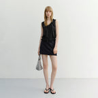 DUNST FRILL SLEEVELESS BLOUSE BLACK_UDBL6B226BK