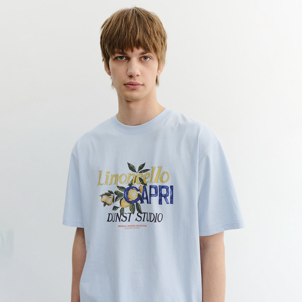DUNST UNISEX LIMONCELLO T-SHIRT SOFT BLUE_UDTS6B148B1