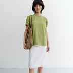 DUNST UNISEX MINIMAL LETTERING T-SHIRT OLIVE GREEN_UDTS6B147E1