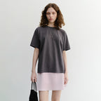 DUNST UNISEX GARMENT DYED T-SHIRT CHARCOAL GREY_UDTS6B146CG