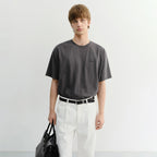 DUNST UNISEX GARMENT DYED T-SHIRT CHARCOAL GREY_UDTS6B146CG