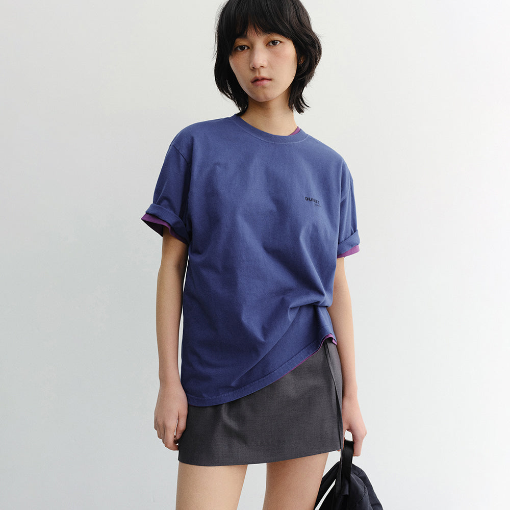 DUNST UNISEX GARMENT DYED T-SHIRT BLUE_UDTS6B146B2