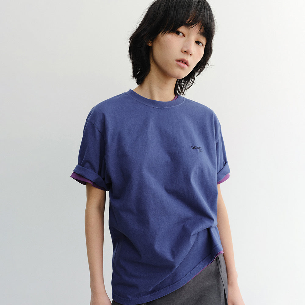 DUNST UNISEX GARMENT DYED T-SHIRT BLUE_UDTS6B146B2