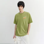 DUNST UNISEX SUMMER HOLIDAY SURF BOARD T-SHIRT OLIVE GREEN_UDTS6B133E1