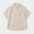 Uniform Bridge concho chambray work s/s shirt(womens) ivory