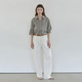 NILBY P Linen classic shirt K/Grey [N6PSBL01]