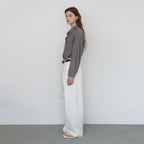 NILBY P Bamboo blend sheer shirt Grey [N6PSBL02]