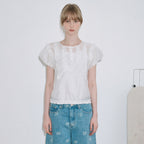 SINOON Babydoll Frill Blouse (White)