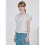 SINOON Babydoll Frill Blouse (White)