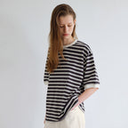 FLOW JEANS [Ki Eun-se PICK] Striped boxy t-shirt_3color_FFD1TS003