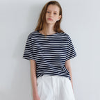 FLOW JEANS Plain striped t-shirt_2color_FFD2TS001