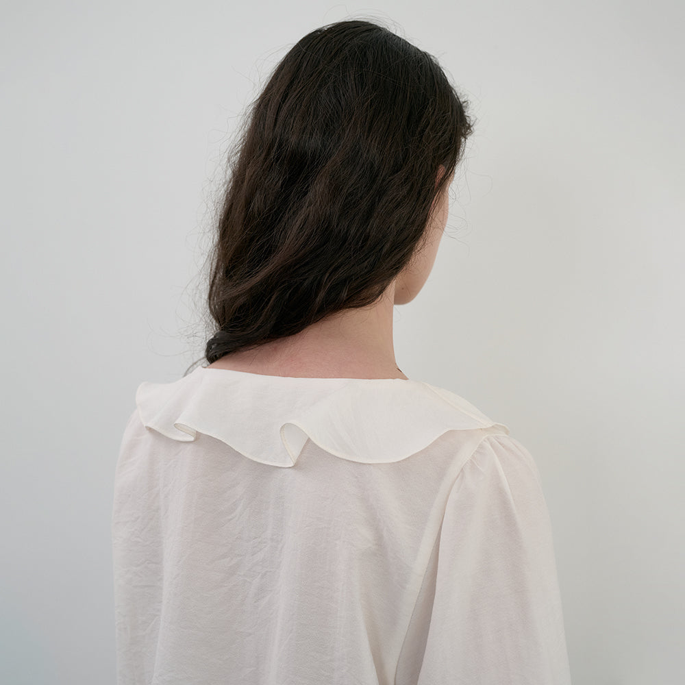 ORE Soi Frill Blouse_Ivory