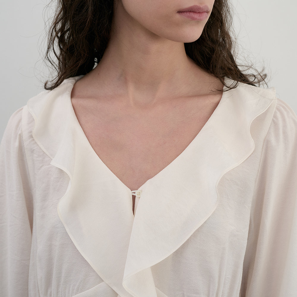 ORE Soi Frill Blouse_Ivory