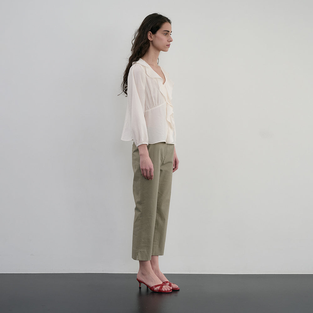ORE Soi Frill Blouse_Ivory