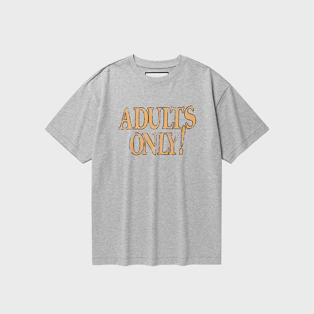 THEVINYLHOUSE ADULTS ONLY TEE GREY