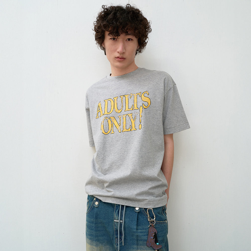 THEVINYLHOUSE ADULTS ONLY TEE GREY