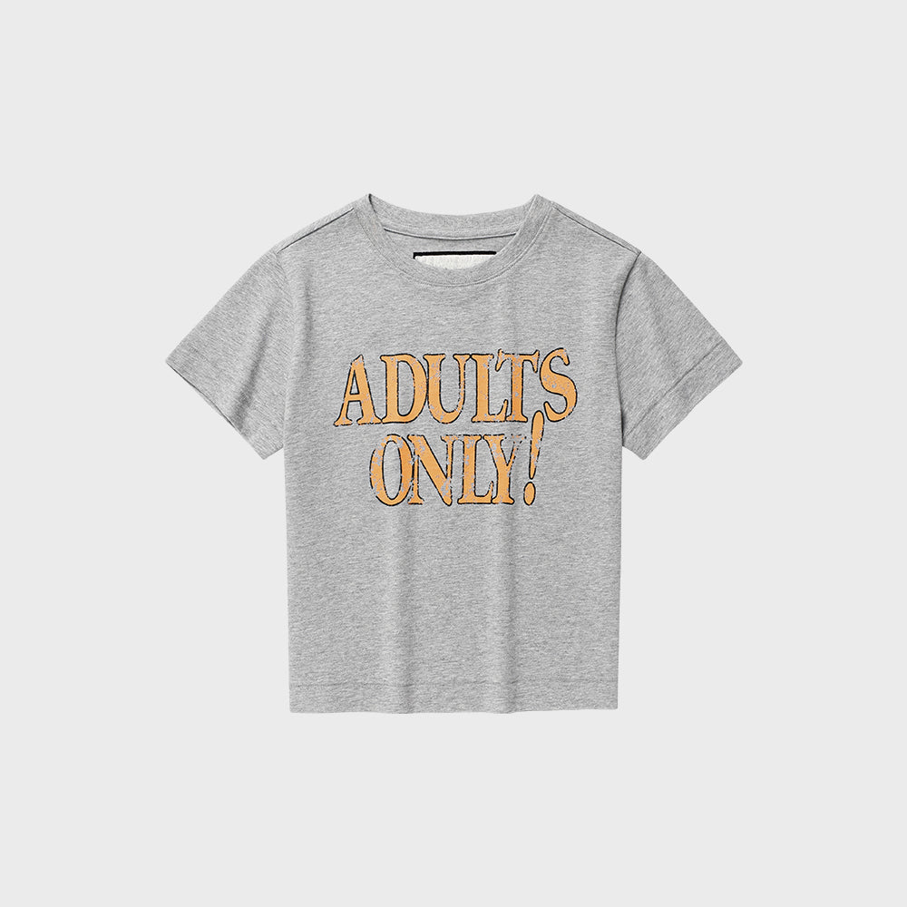 THEVINYLHOUSE ADULTS ONLY TEE GREY