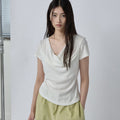 RENSE Drape String Tee Ivory