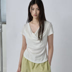RENSE Drape String Tee Ivory
