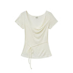 RENSE Drape String Tee Ivory