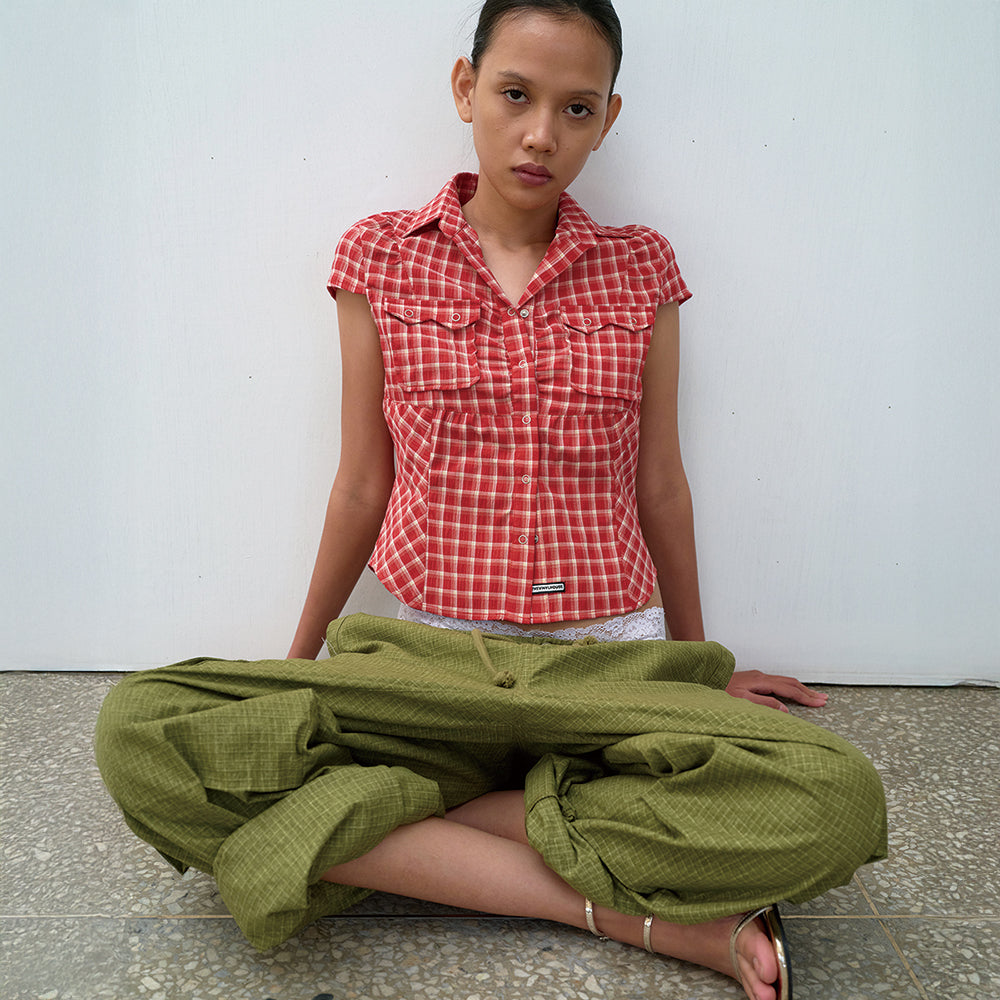 THEVINYLHOUSE PETIT HALF SHIRTS (W) RED