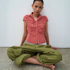 THEVINYLHOUSE PETIT HALF SHIRTS (W) RED
