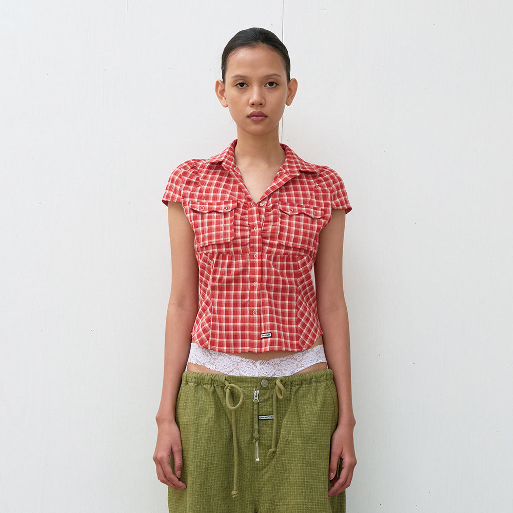 THEVINYLHOUSE PETIT HALF SHIRTS (W) RED