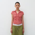 THEVINYLHOUSE PETIT HALF SHIRTS (W) RED