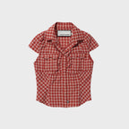 THEVINYLHOUSE PETIT HALF SHIRTS (W) RED