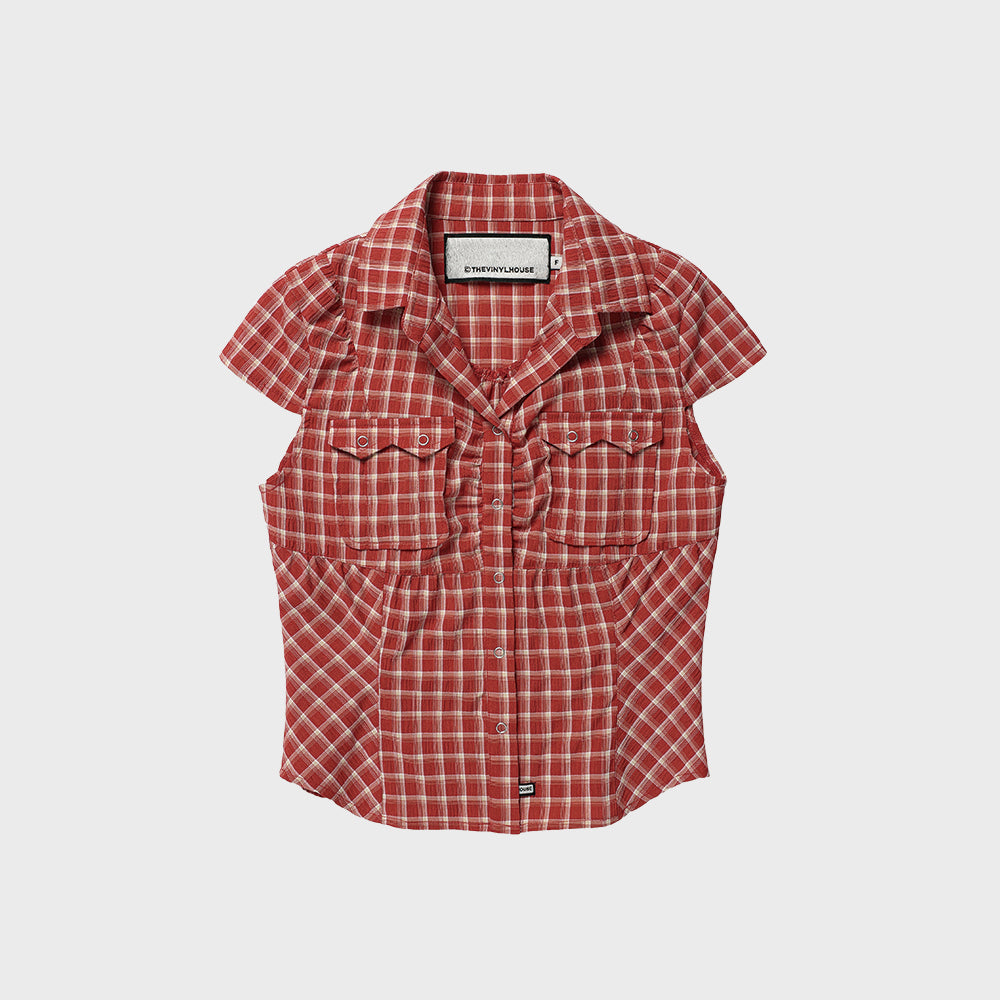 THEVINYLHOUSE PETIT HALF SHIRTS (W) RED