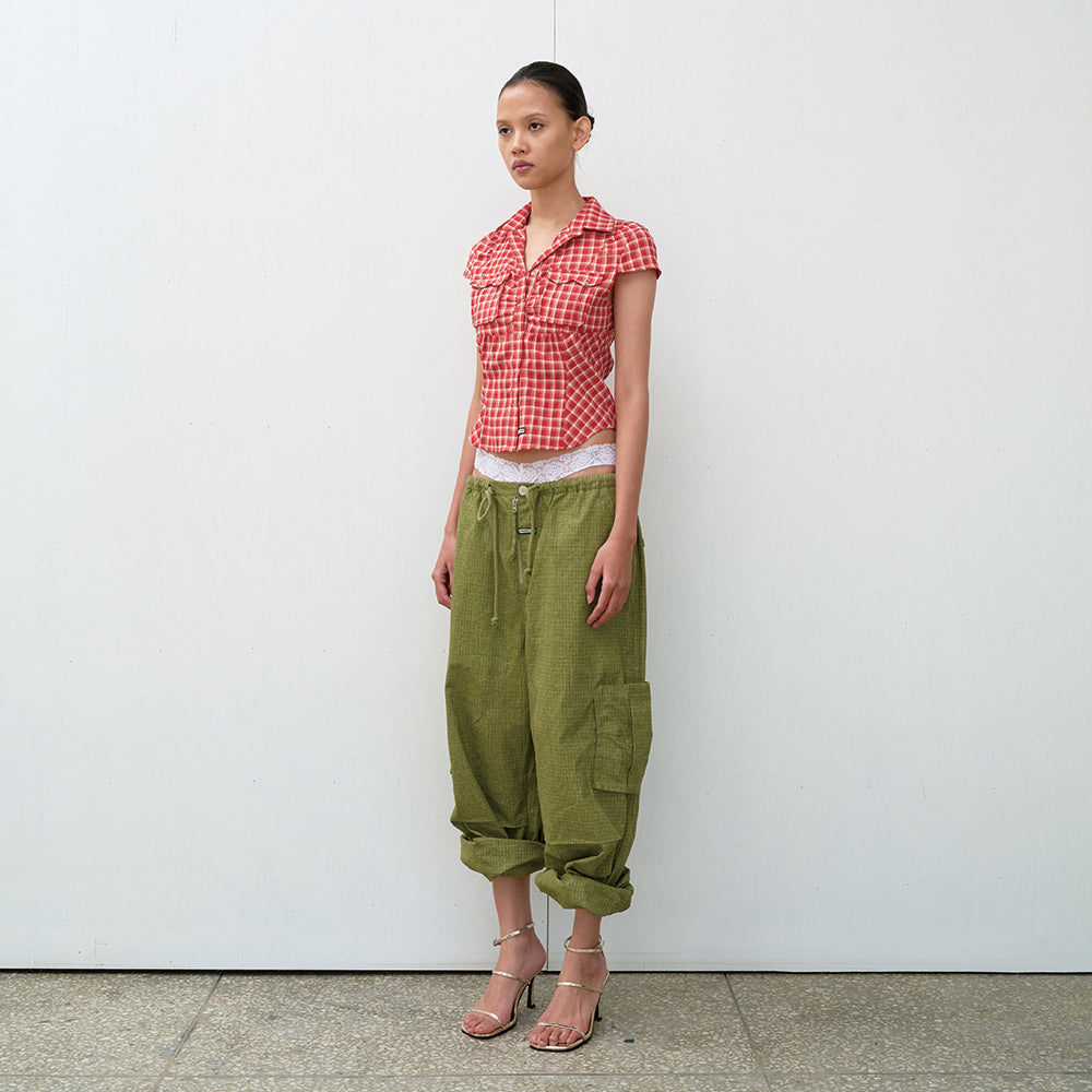 THEVINYLHOUSE PETIT HALF SHIRTS (W) RED