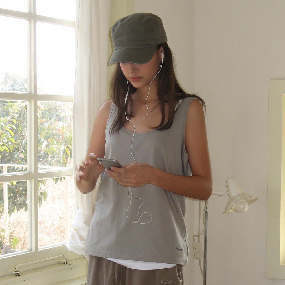 lazyz Salt and Sun Sleeveless Top (4color)