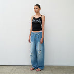 THEVINYLHOUSE NO RUSH LACE SLEEVELESS (W) BLACK
