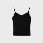 THEVINYLHOUSE NO RUSH LACE SLEEVELESS (W) BLACK