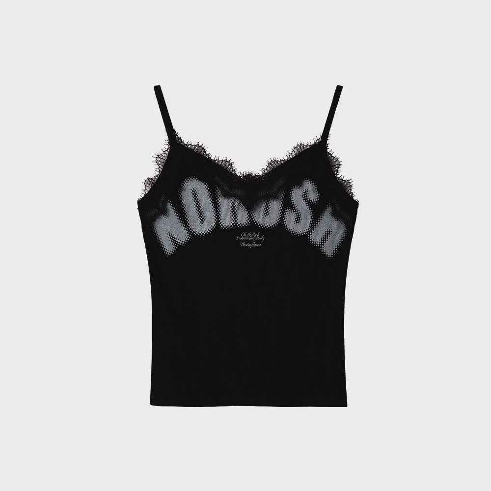 THEVINYLHOUSE NO RUSH LACE SLEEVELESS (W) BLACK