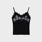 THEVINYLHOUSE NO RUSH LACE SLEEVELESS (W) BLACK