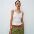 THEVINYLHOUSE NO RUSH LACE SLEEVELESS (W) IVORY