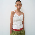 THEVINYLHOUSE NO RUSH LACE SLEEVELESS (W) IVORY