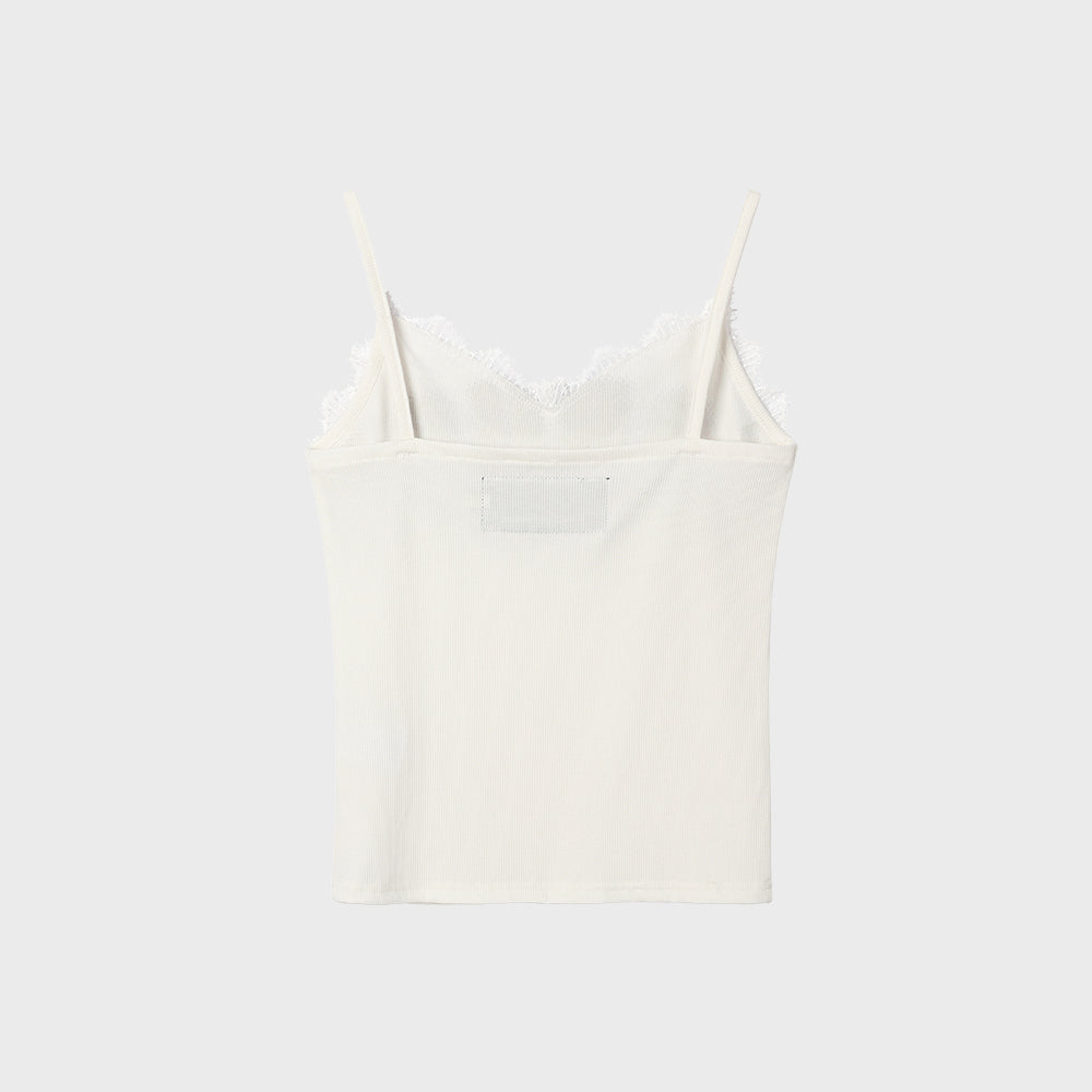 THEVINYLHOUSE NO RUSH LACE SLEEVELESS (W) IVORY