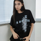 RENSE Oversized Logo Graphic Tee Black
