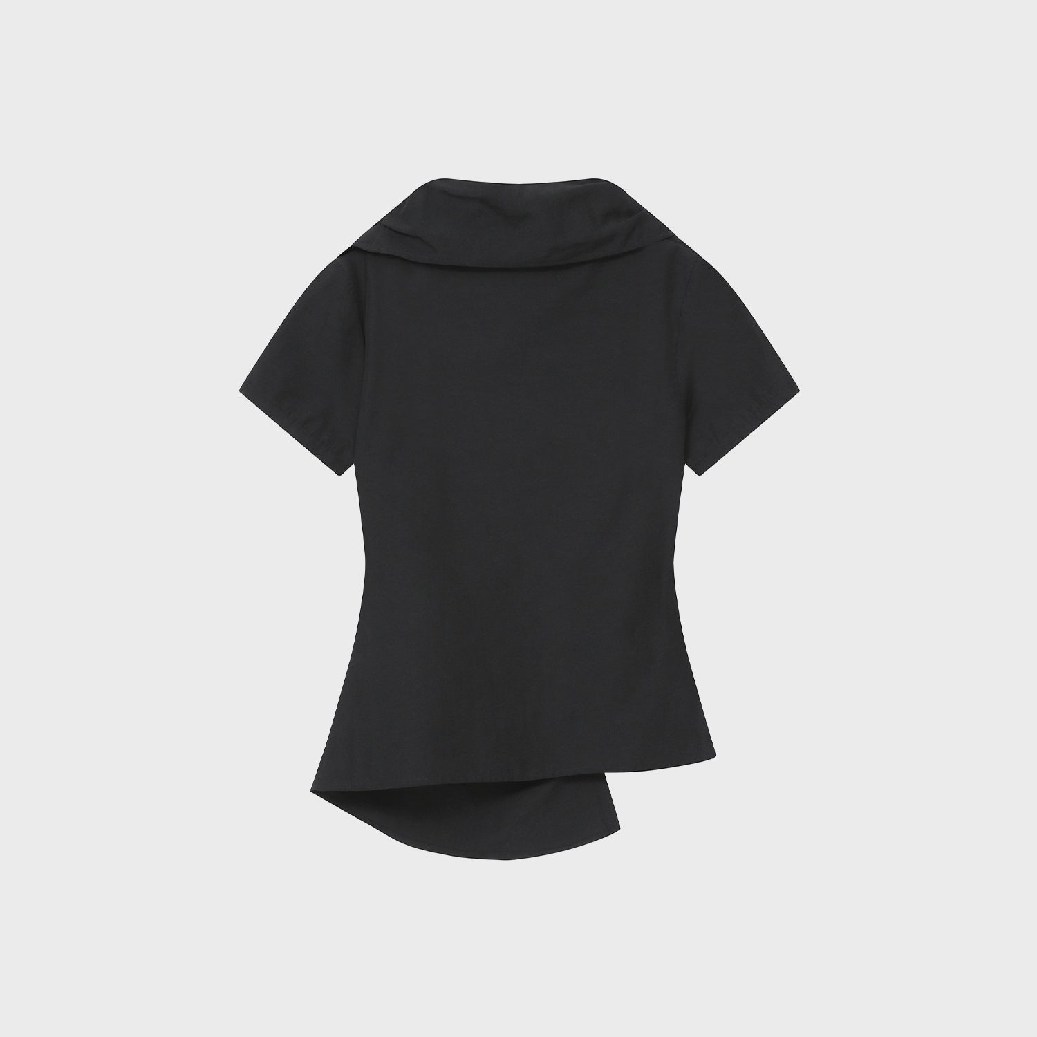 MISEKI SEOUL High neck shirring button shirt BLACK