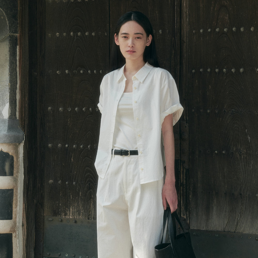 SAGEMENT KIELO HALF SHIRT_IVORY