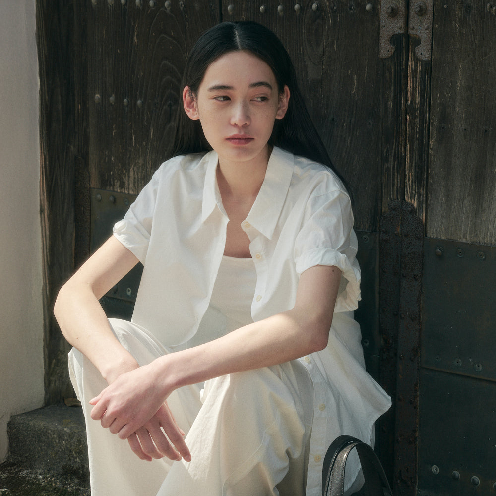 SAGEMENT KIELO HALF SHIRT_IVORY