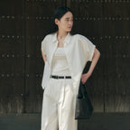 SAGEMENT KIELO HALF SHIRT_IVORY