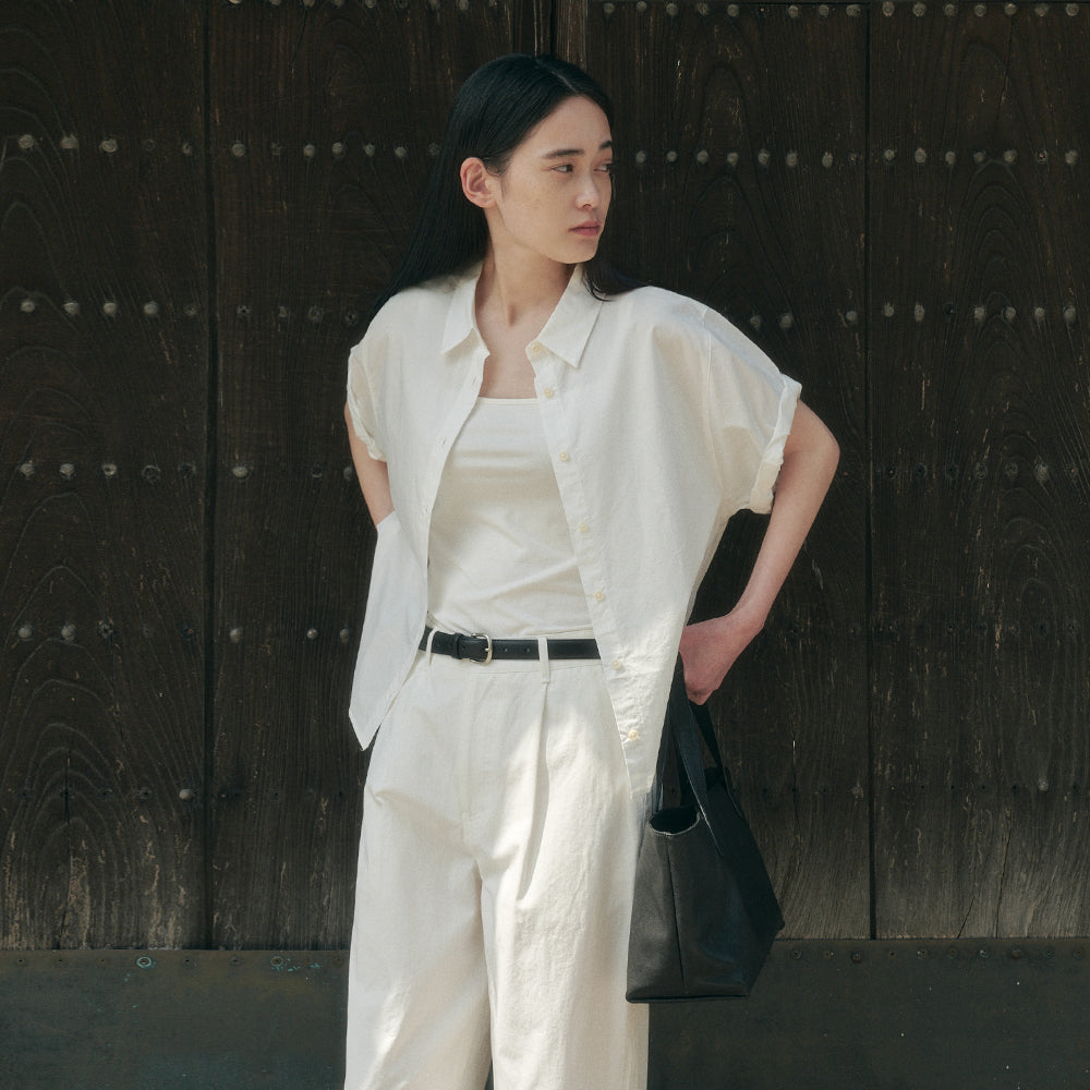 SAGEMENT KIELO HALF SHIRT_IVORY