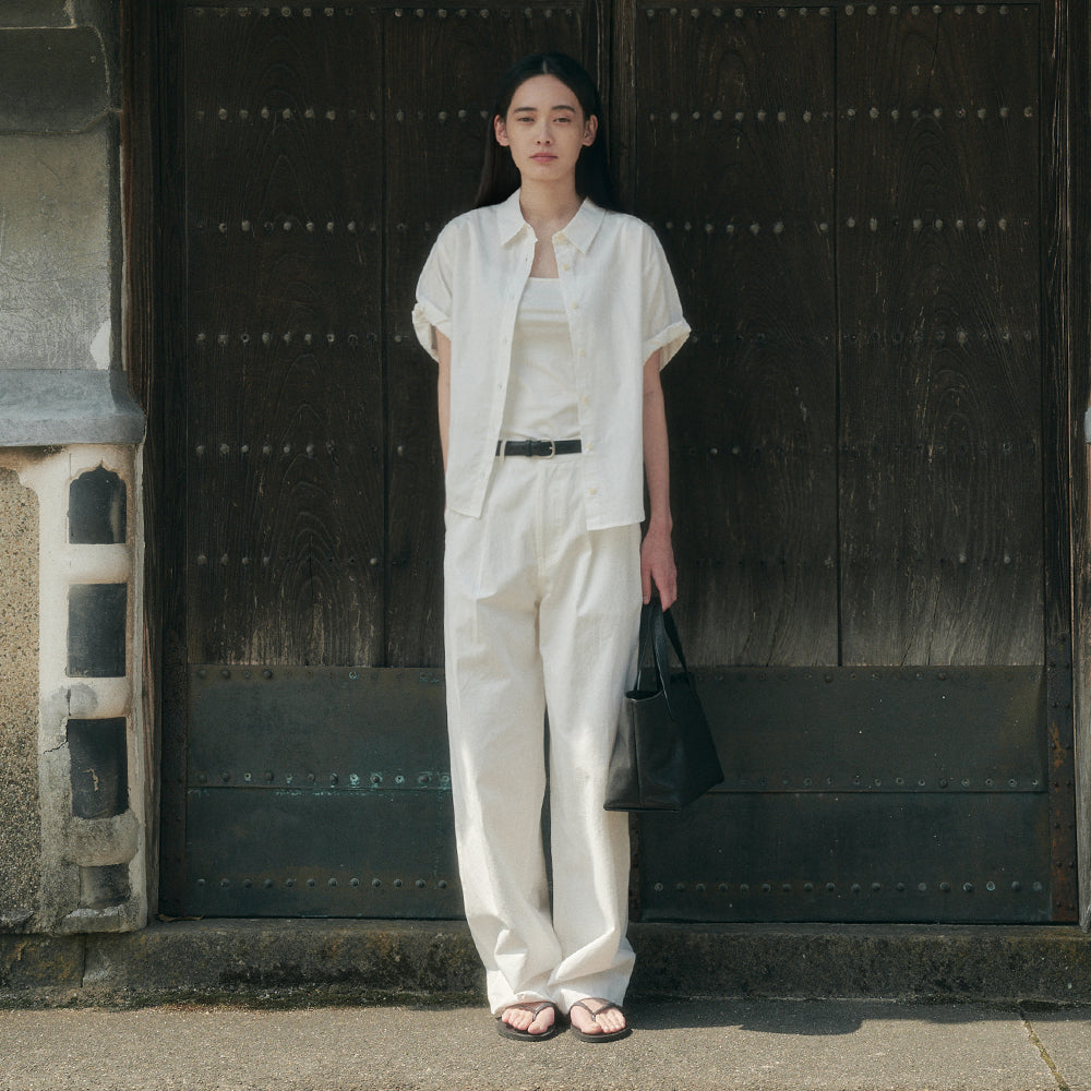 SAGEMENT KIELO HALF SHIRT_IVORY