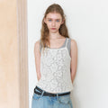 TTUDEMENT CROCHET KNIT SLEEVELESS TOP_WHITE